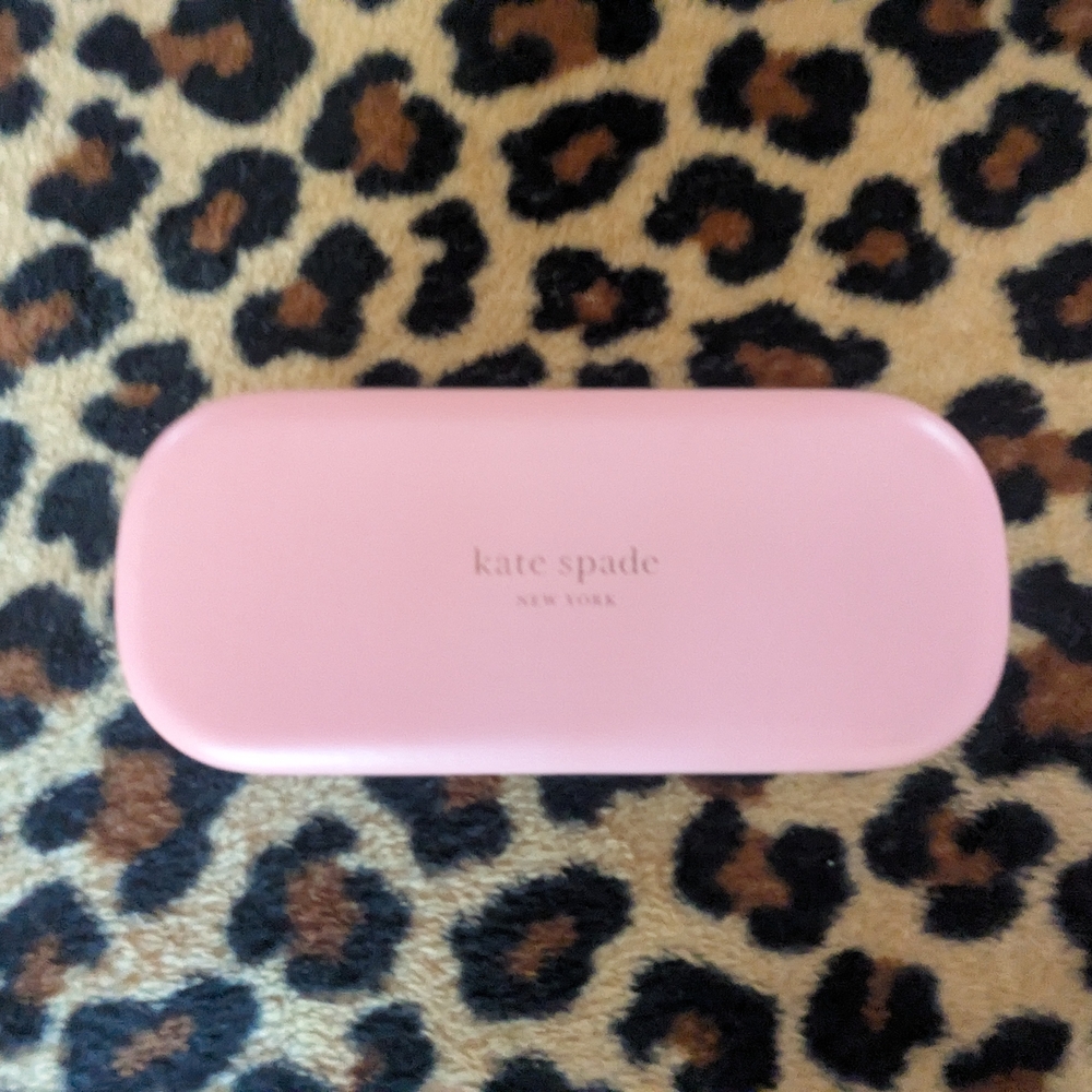 Kate Spade Pink & Green Glasses Case